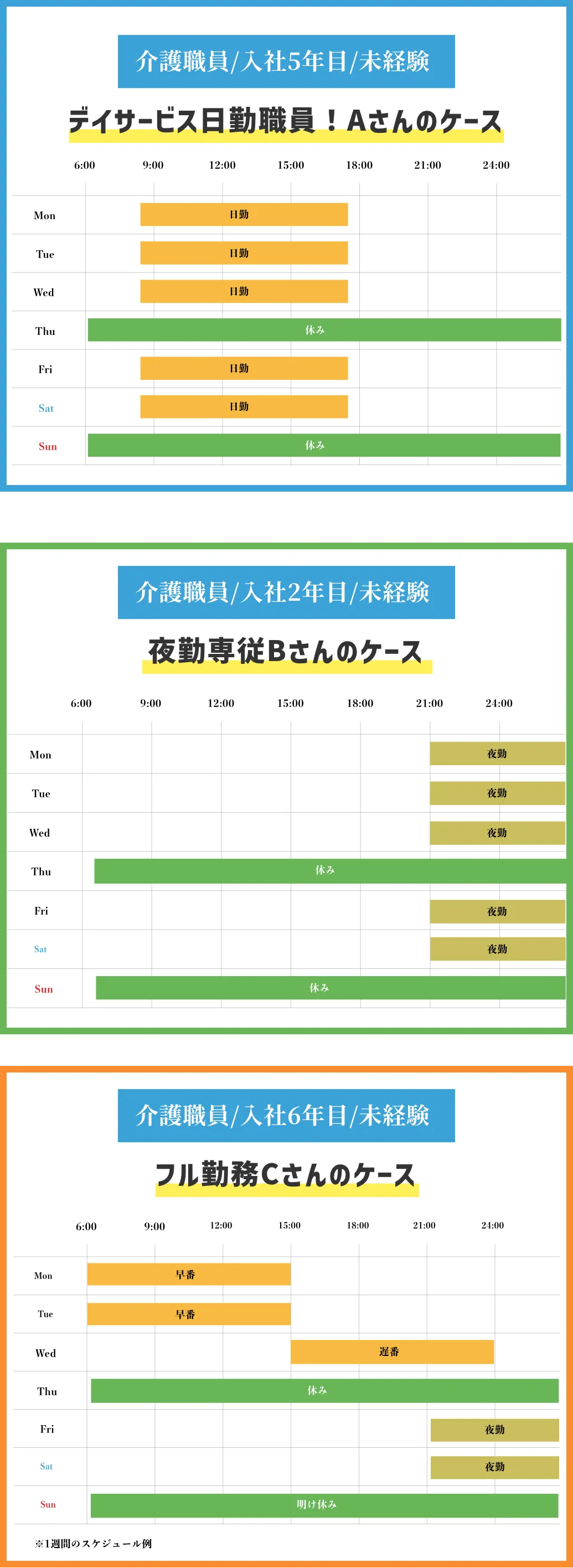 仕事とプライベートを充実！職員のスケジュール